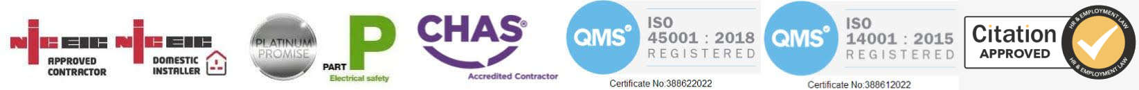 Image of our electrical accreditations